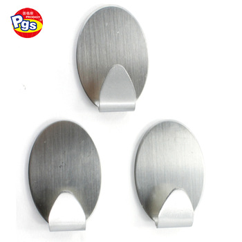 Adhesive metal hooks