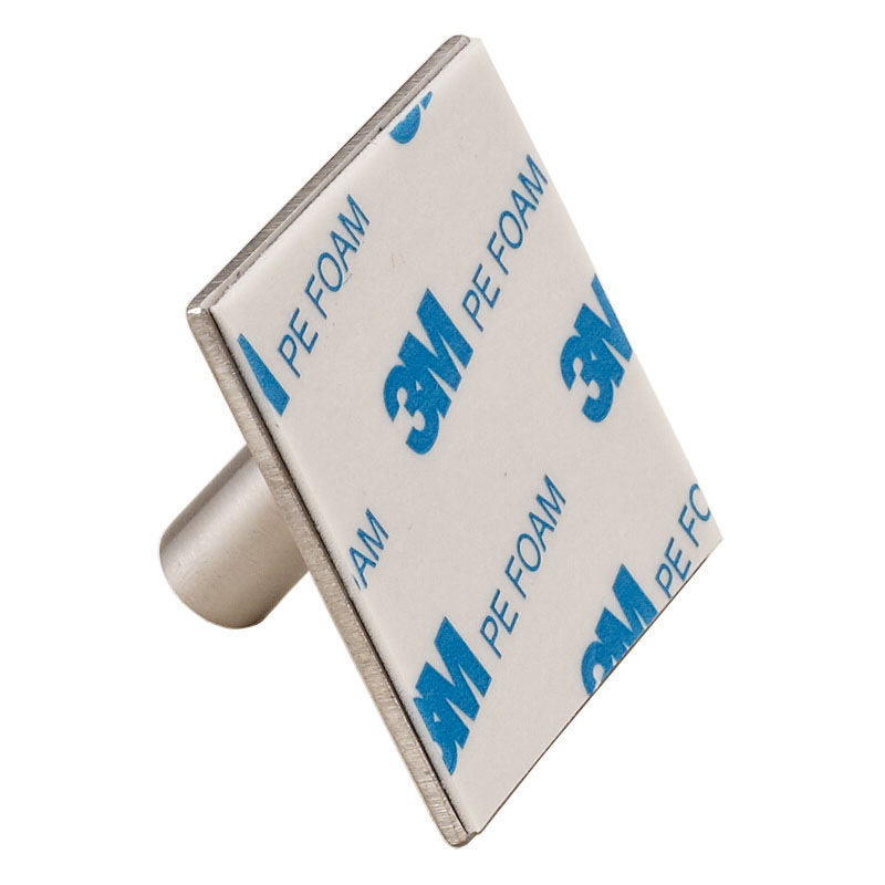 Single adhesive metal hook