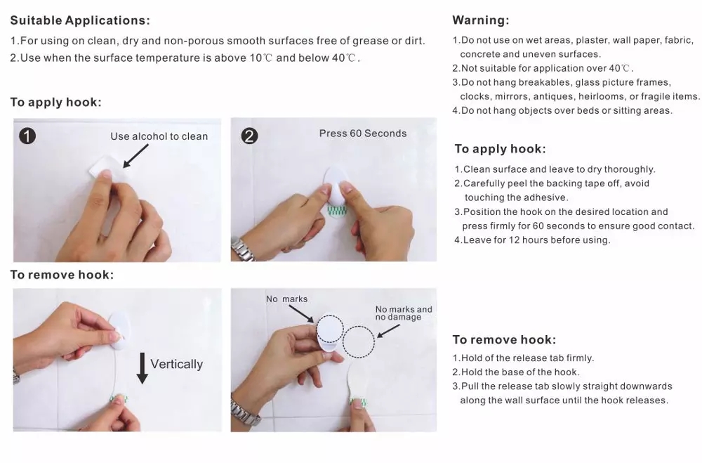 plastic hook installation