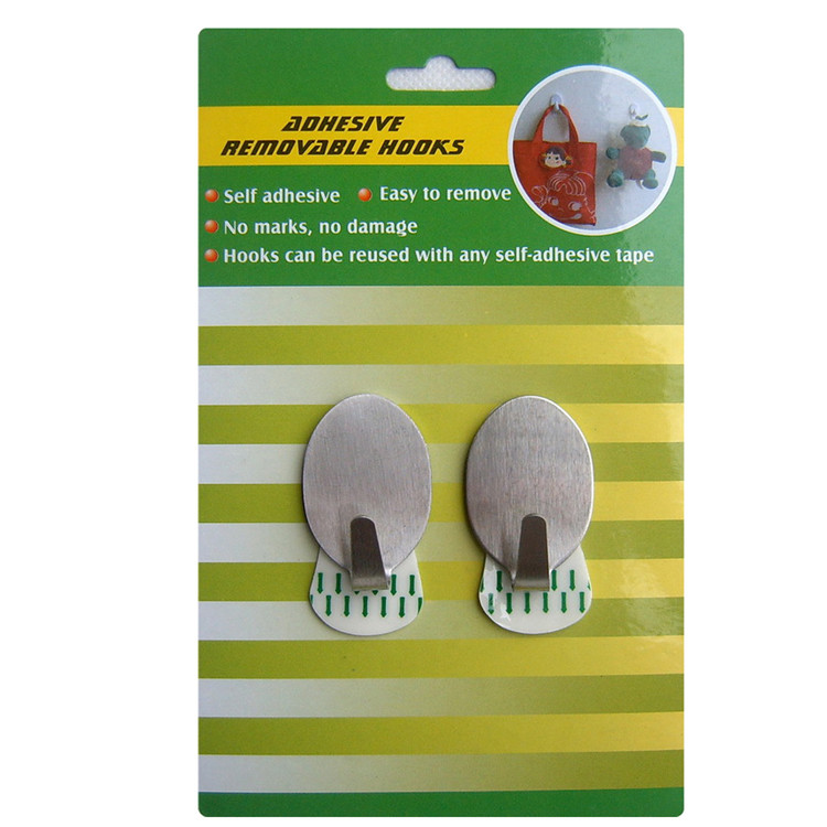 Removable metal hook