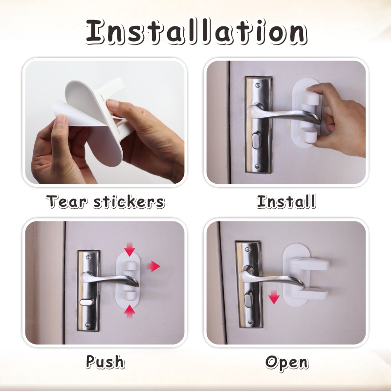 plastic door lever locks for baby