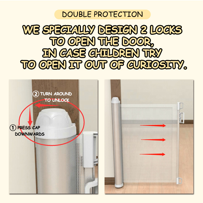 Wholesale Extra Wide Retractable Mesh Safety Barrier Baby Gate Manufacturer