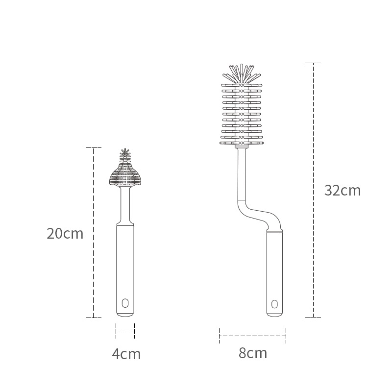 milk bottle brush set