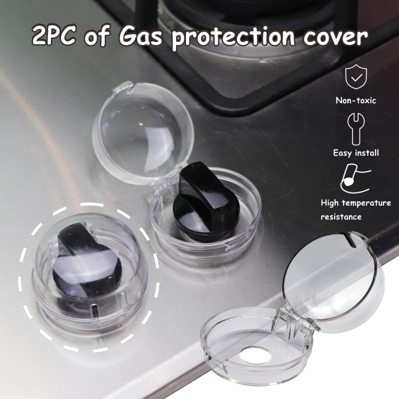 2x Clear Gas Stove Protective Covers Baby Kid Safety Cases Ki A6Q6 