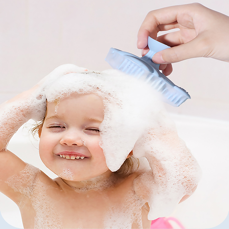 silicone baby shampoo bath brush