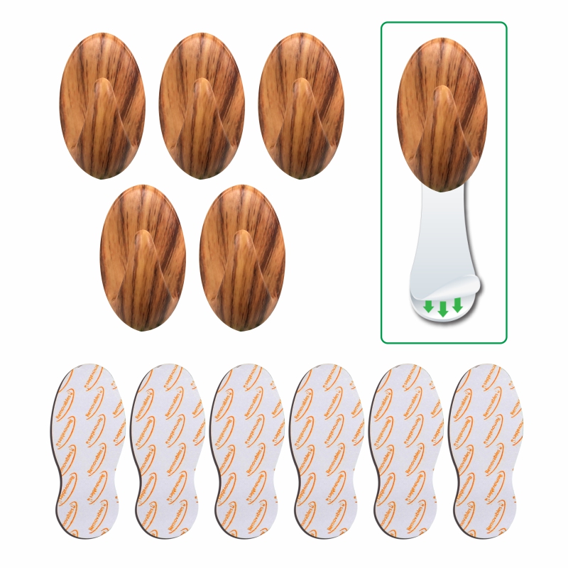 wooden hooks self adhesive