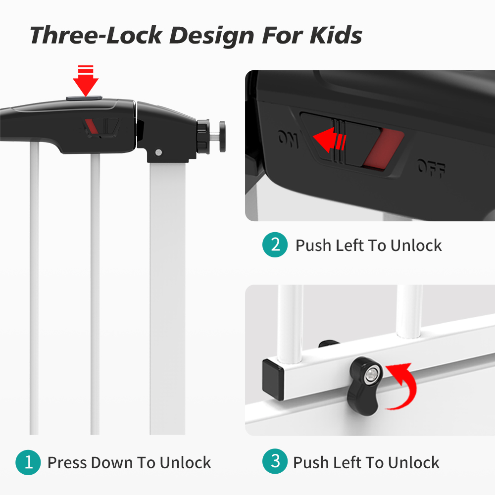 auto locking baby retractable gate