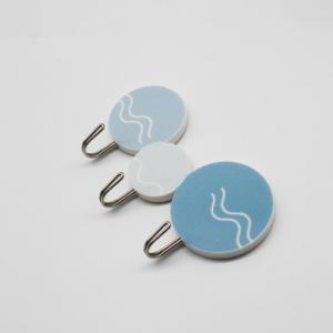 adhesive plastic macaron blue towel hanger coat hook