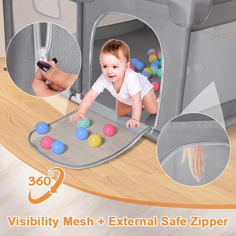 Safe play yard for baby