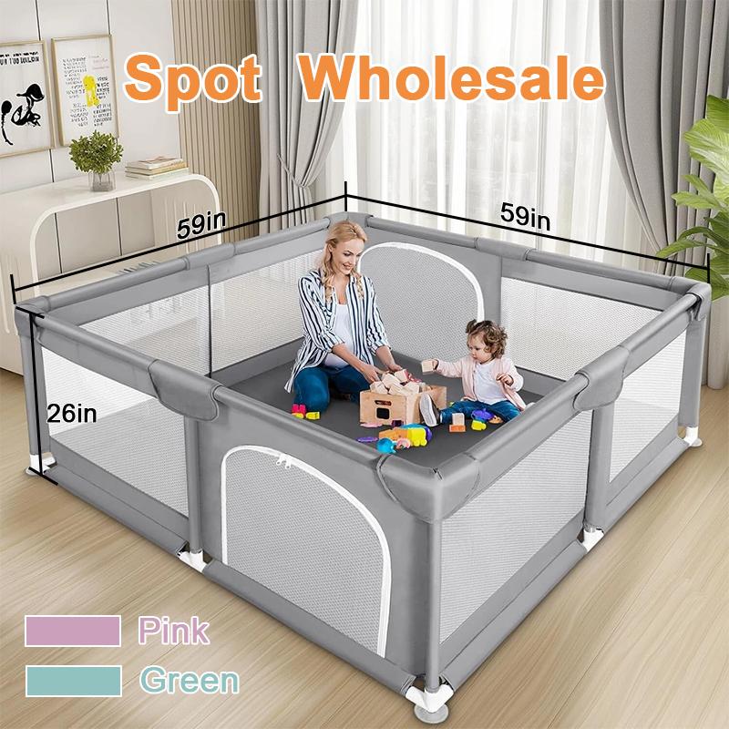 Safe play yard for baby