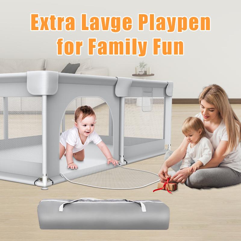 Stainless Steel Tube +PP + Oxford Fabric baby playpen