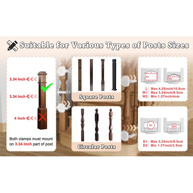 Easy Installation Stair Gate Adapter