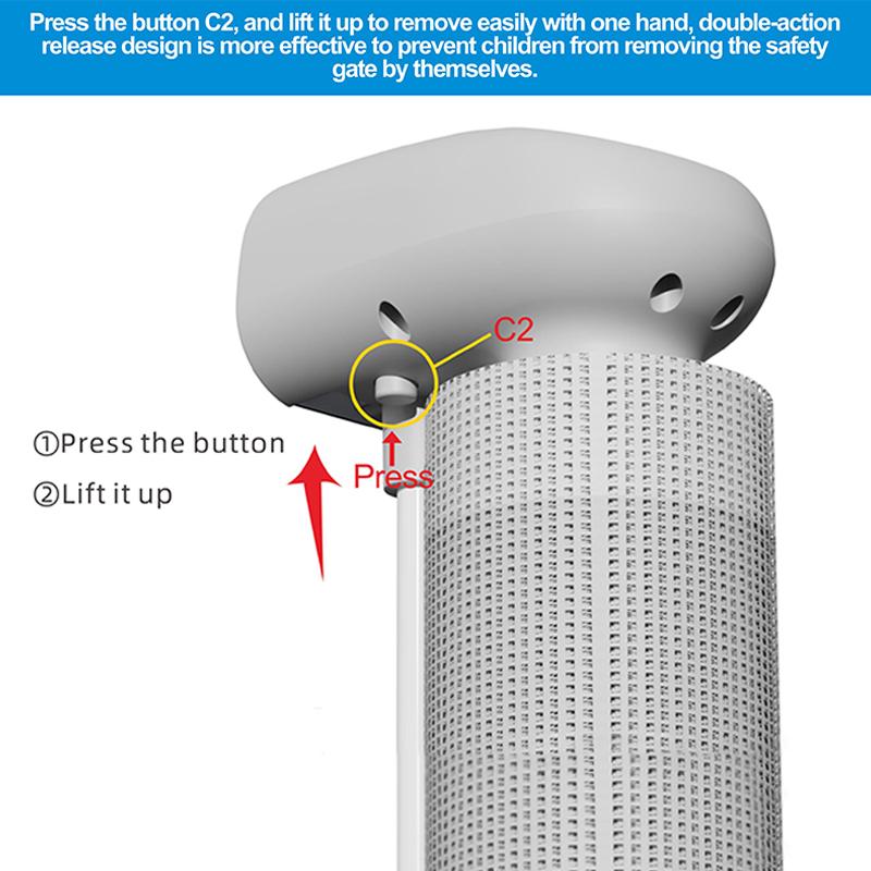 PVC Retractable Mesh Safety Gate