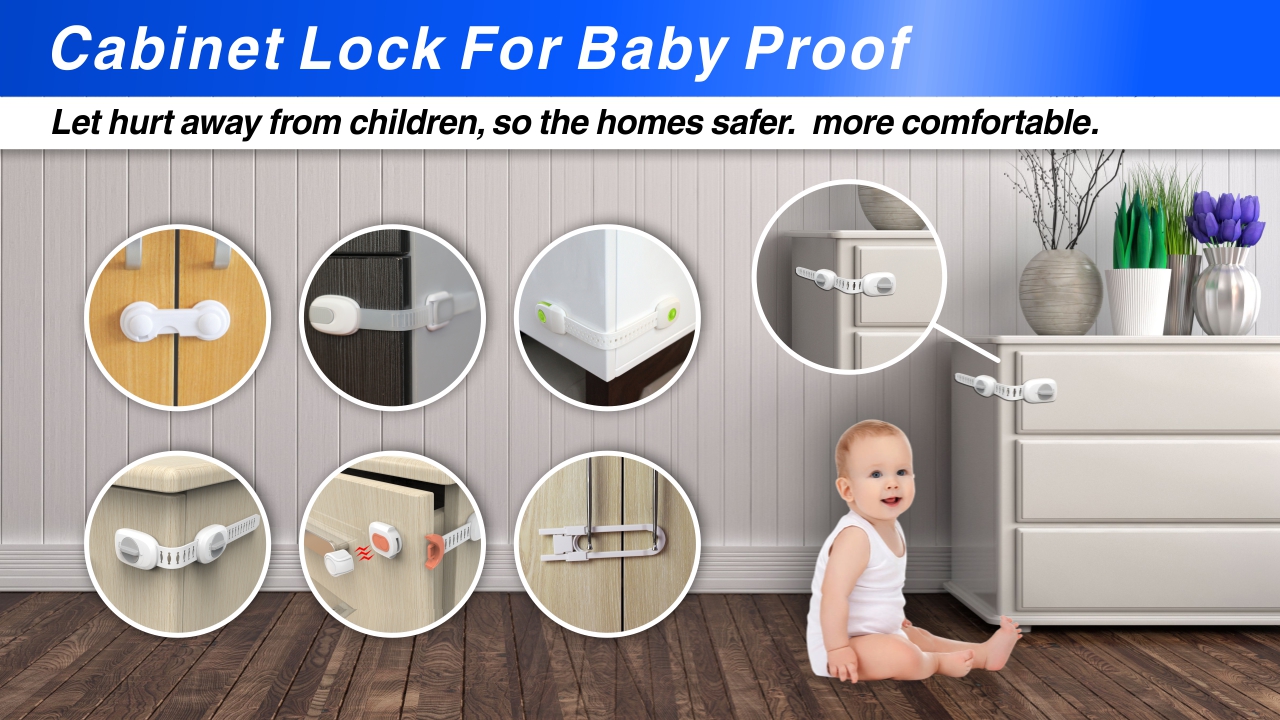 Baby safety lock series for door or cabinet